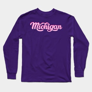 Michigan Pink Long Sleeve T-Shirt